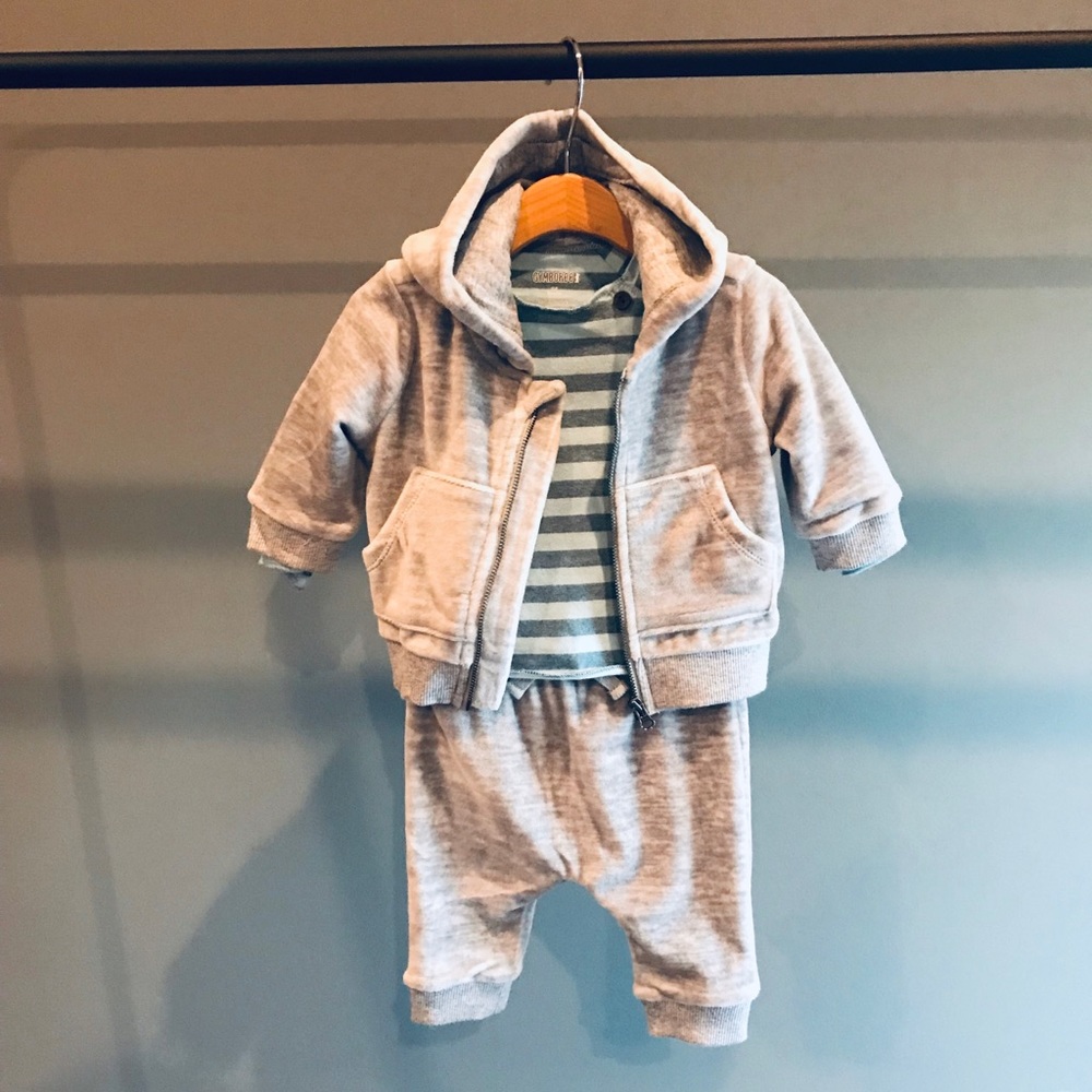 Gymboree Baby Boy 0-3 Months Grey Hoodie